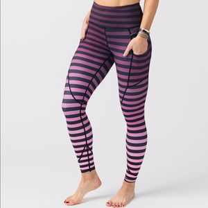 Purple Ombre Stripe Pocket Light n Tight Hi-Rise 7/8 24", size 10